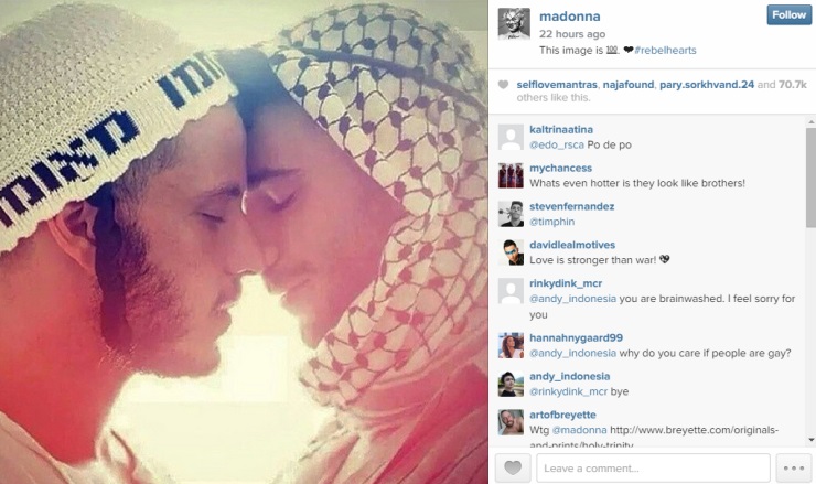 Haber | Madonna’dan Filistin-İsrail sorununa eşcinsel temalı ‘asi kalp’ mesajı