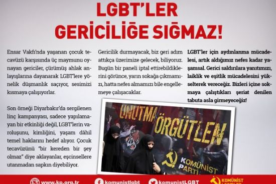 Haber | Komünist LGBT`ler: LGBT`ler gericiliğe sığmaz!