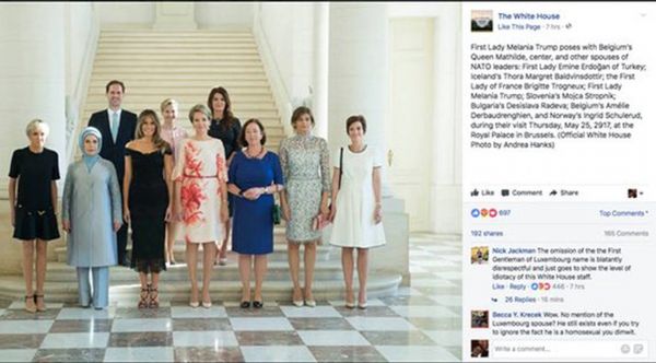 Haber | BEYAZ SARAY TARİHİ FOTOĞRAFI PAYLAŞIRKEN EŞCİNSEL EŞİN İSMİNİ SANSÜRLEDİ